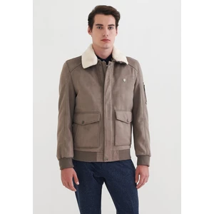 Pierre Cardin Erkek Suni Deri Mont