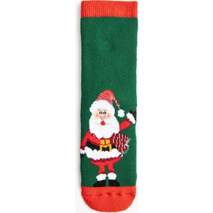 Yılbaşı Temalı Desenli Havlu Soket Çorap