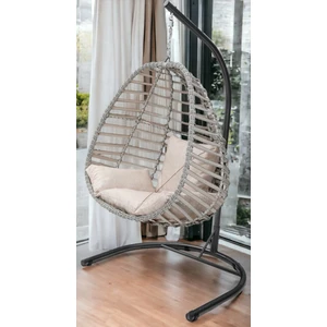 TU TİENDA RATTAN TEK KİŞİLİK BAHÇE BALKON EV SALINCAĞI,BEYAZ