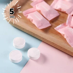 ThreeMB Toys 5 Adet Tek Kullanımlık Sıkıştırılmış Islak Mendil