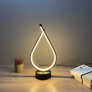 Asva Design Damla Dekoratif LED Masa Lambası Abajur Siyah