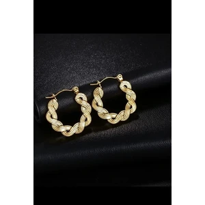 Ares Collection Paslanmaz Kararmaz Cerrahi Çelik Gold Renk Halka Küpe