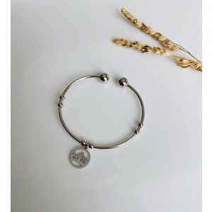 Paslanmaz Çelik Silver Figürlü Ayarlanabilir Bilezik