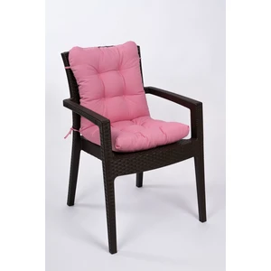 Neva Pembe Pofidik Arkalıklı Sandalye Minderi Özel Dikişli Bağcıklı 44x88 Cm