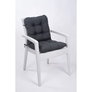 Neva Lacivert Pofidik Arkalıklı Sandalye Minderi Özel Dikişli Bağcıklı 44x88 Cm
