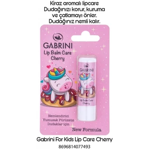 Lip Balm Care Cherry - Dudak Koruyucu Ve Nemlendirici Kiraz Aromalı