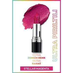 Ultra Shimmer Lipstick Stellar Magenta Parlak Renkli 12 Ton Seçeneğiyle Uzun Süre Kalıcı
