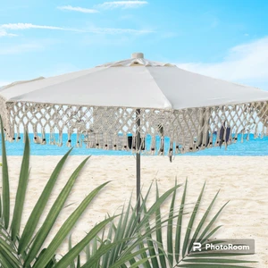 Zey Camping 3m2 Makromelli Plaj Bahçe Teras Restorant Şemşiyesi (Ayak Hariç )