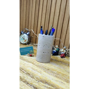 Marble Center Mermer Diş Fırçalık - Pamukluk - Kalemlik