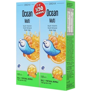 Ocean Multi Şurup Ballı Portakal Aromalı Balık Yağı 2. Si %50