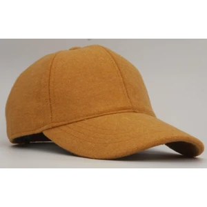 Kadın Sarı Yünlü Kışlık Beyzbol Kep Şapka