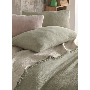 Destiny Hometex Yeşil 4 Katlı Multi Muslin %100 Pamuk Çift Kişillik Yatak Örtüsü