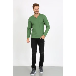 Uomo Park 5524 Yeni Sezon V Kesim Düğmeli Kaşkorse Kazak