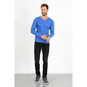 Uomo Park 5524 Yeni Sezon V Kesim Düğmeli Kaşkorse Kazak