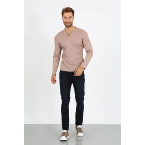 Uomo Park 5524 Yeni Sezon V Kesim Düğmeli Kaşkorse Kazak