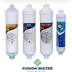 Fusion Water Su Arıtma Cihazı Filtre Seti/4'lü İnline Filtre Seti
