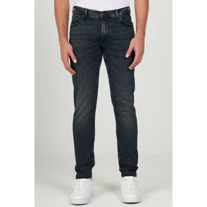 Luke Slim Fit Dar Kesim Düşük Bel Koyu Gri Esnek Jean Kot Pantolon