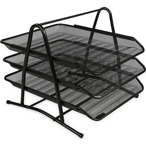 Metal Perfore 3'lü Evrak Rafı