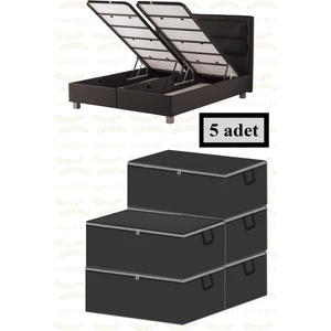 5 Adet Baza Altı Çekyat Tipi Hurç 60 x 40 x 22(Gri)
