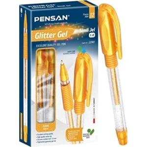 Glitter Gel Simli Jel Kalem 1.0mm 12'li (1 Paket)