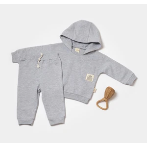 Baby Cosy Babycosy Organik Kapüşonlu Sweatshirt & Pantolon Seti
