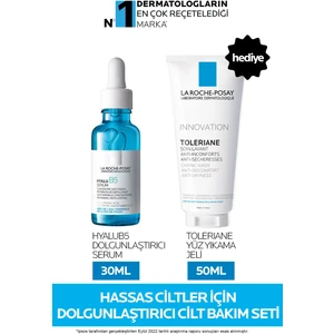 La Roche-Posay Hassas Ciltler İçin Cilt Bakım Seti: Hyalu B5 Dolgunlaştırıcı Serum 30 ml & Toleriane Yüz Yıkama Jeli 50 ml