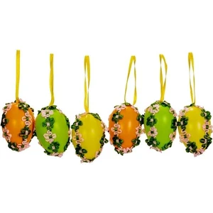 Paskalya Yumurta Çiçekli 6 cm 6 Lı