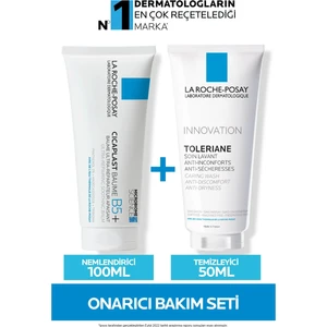 La Roche-Posay Cicaplast Baume Nemlendirici 100 ml Toleriane Caring Wash Temizleyici 50 ml