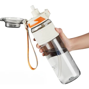 Tkk 1000ML Pipetli/pipetsiz Kullanıma Uygun Ölçü Skalalı Tritan Spor Matara