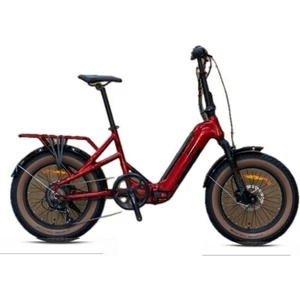 Coaster - 20 - Katlanır (Fat Bike) - 7 Vites - Elektrikli - Elektrik Kırmızı-Siyah