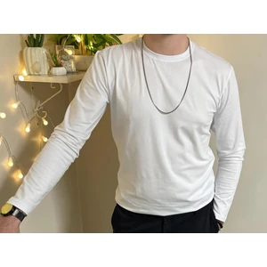 Erkek Slim Fit Dar Kesim Bisiklet Yaka Uzun Kol Pamuklu Tişört