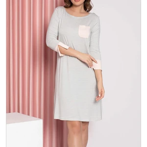 840.611 Kadın Kışlık Viskon Uzunkol Gecelik