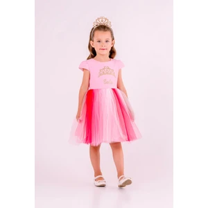 Eray Kids Barbie Iki Renkli Etekli Taçlı Elbise