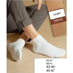 10 LU Ekonomik Düz Patik Çorap 38/41 BEDEN, RENK: BEYAZ