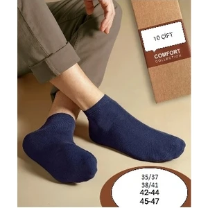 10 LU Ekonomik Düz Patik Çorap 35/37 BEDEN, RENK: LACİVERT