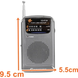 Sonivox VS-R104 Pilli Portatif Mini Radyo Cep Radyo Kullanımı Kolay Radyo Analog Fm-Am Kulaklık Hediyeli !