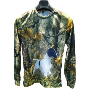 Kara Kafa Pointer Orman Desenli Uzun Kollu Sweatshirt - L