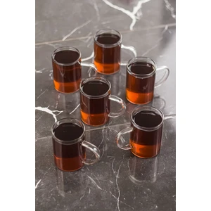 6'lı Borosilikat Isıya Dayanıklı Termısıl Cam Kupa Bardak (6 x 200 Ml)