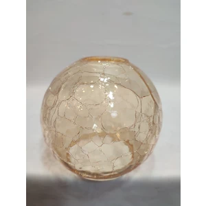 Kuğulu Avize. Avize Camı, Yuvarlak, Bal Renkli, Çatlatılmış Desenli, (E.27).Açık ağızlı.Normal ampule göre.