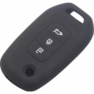 Barkas Elektronik Renault Clio 5 Megane 4 Captur Kadjar Symbol Sustalı Silikon Anahtar Kılıfı 3 Buton Siyah