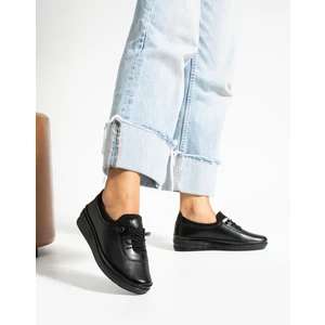 Kaof Shoes Kadın Siyah Klasik Ayakkabı Ortopedik Anne Ayakkabısı Anne Babet Ayakkabı Kadın Günlük Ayakkabı