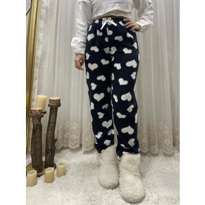 Kadın Polar Pijama Altı Kışlık Lastikli Bel Tek Alt