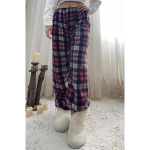 Kadın Polar Pijama Altı Kışlık Lastikli Bel Tek Alt