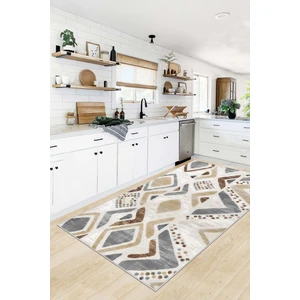 West Home Dijital Baskı Makinede Yıkanabilir Kaymaz Taban Leke Tutmaz Mutfak Halısı  Salon Halısı ve Yolluk