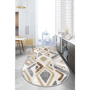 West Home Dijital Baskı Makinede Yıkanabilir Kaymaz Taban Leke Tutmaz Oval Mutfak Halısı  Salon Halısı ve Yolluk
