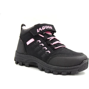 Lago BT55 Çocuk Kürklü Bot Siyah Pembe