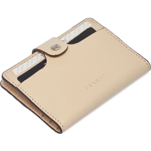 Bej Hakiki Deri Unisex Kredi Kartlık - S1KK00001653-A56