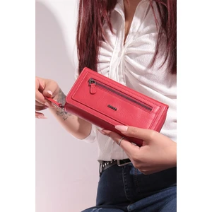 2636  Deri Kadın Kartlıklı Kağıt & Bozuk Para Bölmeli  Model Şık Kartlık Cüzdan