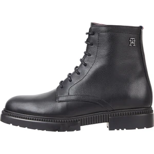 Tommy Hilfiger Deri Siyah Erkek Bot Comfort Cleated Thermo Lth Boot