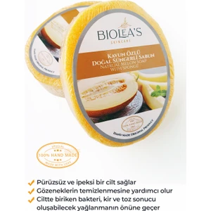 Kavun Özlü Doğal Süngerli Sabun 130 gr – Saç ve Cilt Bakımı için Vitamin ve Gliserin Desteği